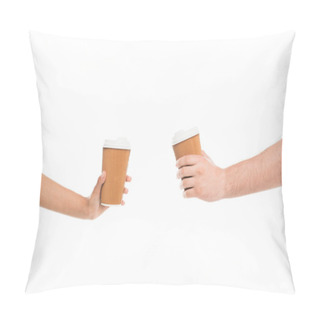 Personality  Hands Holding Disposable Cups Pillow Covers