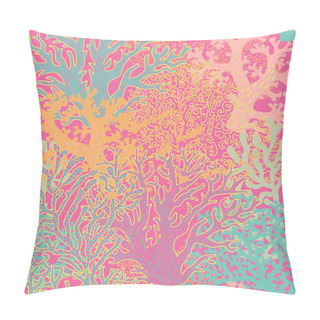 Personality  Bright Underwater Seamless Pattern With Beautiful Corals. Pillow Covers