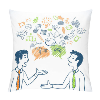 Personality  Doodle Business Conversation Pillow Covers