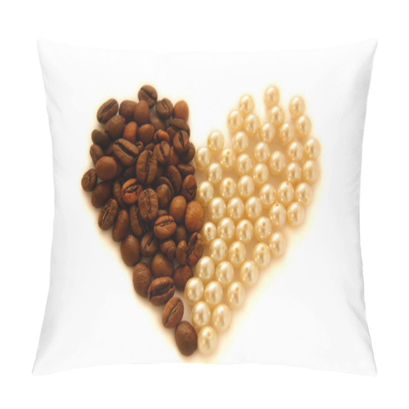 Personality  Heart, coffee and pearls pillow covers