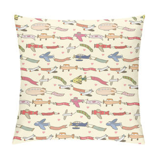 Personality  Seamless Airplane Pattern Pillow Covers