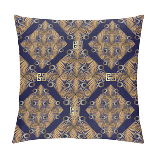 Personality  Meander Geometric Seamless Pattern. Greek Key Background Pillow Covers