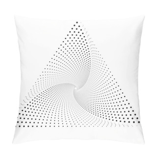 Personality  Triangle With Dots In Spiral Form Pillow Covers