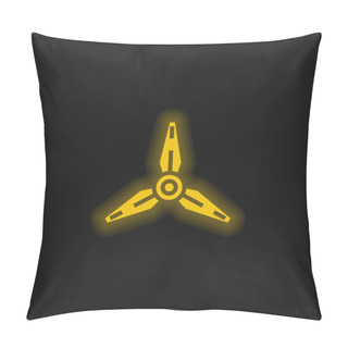Personality  Blades Yellow Glowing Neon Icon Pillow Covers
