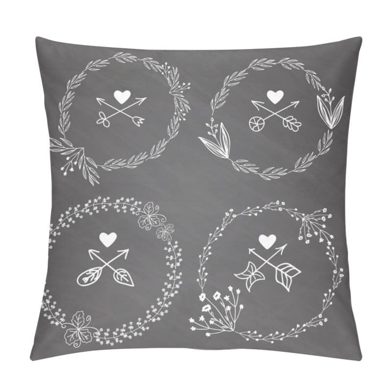 Personality  vintage floral wreathes pillow covers