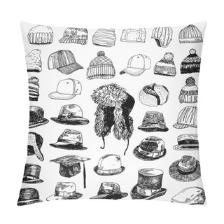 Personality  Collection Of Hats Pillow Covers