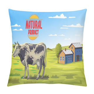 Personality  Cow And Farm Pillow Covers