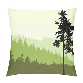Personality  Tree Silhouette On An Abstract Background Pillow Covers
