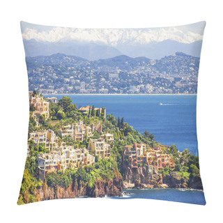 Personality  Aerial View Of The French Riviera Pillow Covers