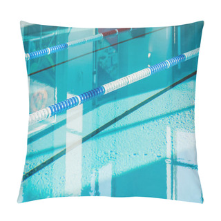 Personality  Modern Swimming Pool At Spa Center Pillow Covers