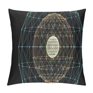 Personality  3D Illustration - Triangles Fantasy Abstract Technology And Engineering Pillow Covers