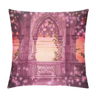 Personality  Princess Castle Fantasy Backdrop Pillow Covers