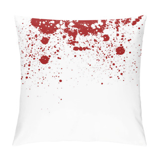 Personality  Abstract Splatter Red Color Background. Vector Splatter Design. Pillow Covers