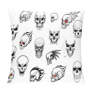 Personality  Horror, Halloween And Danger Skulls Pillow Covers