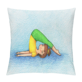 Personality  Girl Doing Yoga Pillow Covers