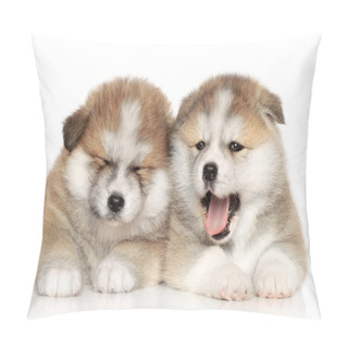 Personality  Akita Inu Puppies Resting Pillow Covers