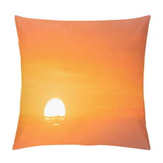 Personality  View On Sun Rising Behind Slight Clouds Pillow Covers