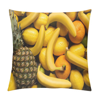 Personality  Top View Of Colorful Delicious Summer Fruits Pillow Covers