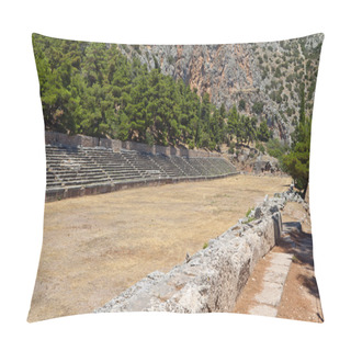 Personality  Ancient Stadium At Delfi Archaeological Site In Greece Pillow Covers