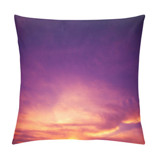 Personality  Colorful Dramatic Sky With Cloud At Sunset Pillow Covers