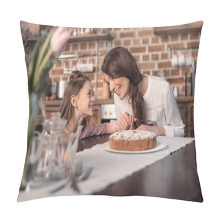 Personality  Mother And Daughter With Cake Pillow Covers