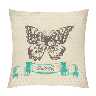 Personality  Butterfly. Hand Drawn Illustration Pillow Covers