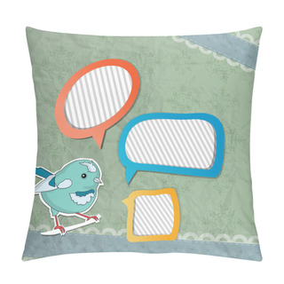 Personality  Vector Frame With Bird Pillow Covers