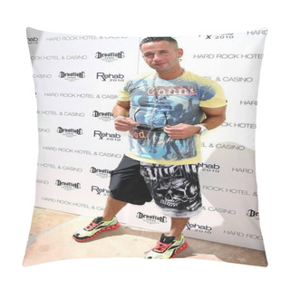 Personality  Mike 'The Situation' Sorrentino In Attendance For Mike 'The Situation' Sorrentino Hosts Fourth Of July Celebration At REHAB, Hard Rock Hotel And Casino, Las Vegas, NV July 4, 2010. Photo By: MORA/Everett Collection Pillow Covers