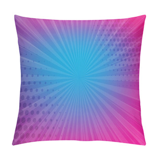 Personality  Neon Pop Art Comics Gradient Radial Background Pillow Covers