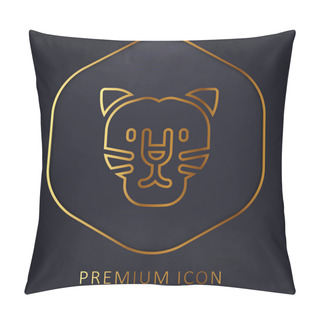 Personality  Black Panther Golden Line Premium Logo Or Icon Pillow Covers