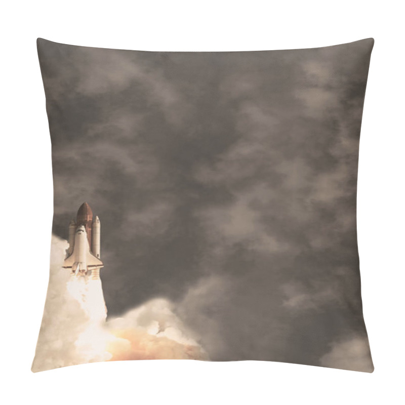 Personality  Flying Rocket. The Elements Of This Image Furnished By NASA. Pillow Covers