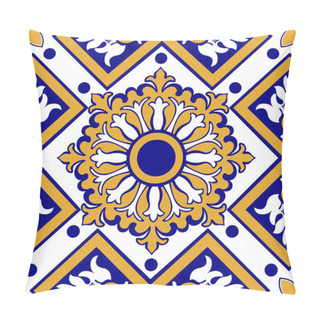 Personality  Old Floral Tiles Pillow Covers