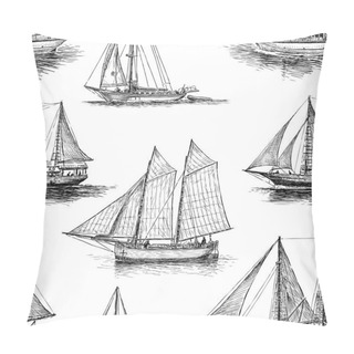 Personality  Pattern Of The Sailings Ships Pillow Covers