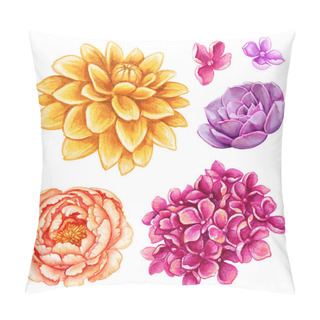 Personality  Watercolor Illustration Background Pillow Covers