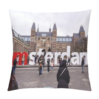 Personality  AMSTERDAM, NETHERLANDS - FEBRUARY 08: Rijksmuseum Amsterdam Pillow Covers