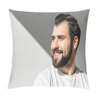 Personality  Smiling Bearded Man Pillow Covers