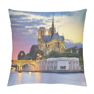 Personality  Notre Dame Cathedral, Paris. Pillow Covers