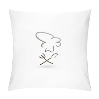 Personality  Chef Hat Icon Pillow Covers