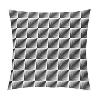 Personality  Seamless Gradient Rhombus Grid Pattern. Abstract Geometric Background Design Pillow Covers