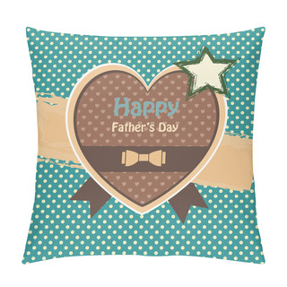 Personality  Happy Fathers Day Card Vintage Retro Pillow Covers
