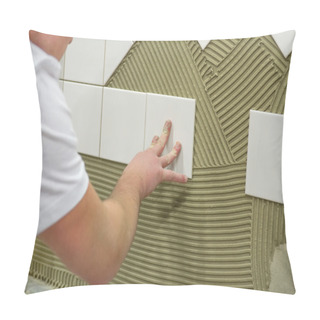 Personality  Wall Tile Glue Pillow Covers