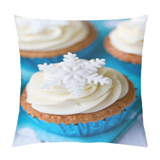 Personality  Snowflake Cupcakes Pillow Covers