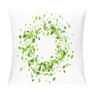 Personality  Forest Foliage Blur Vector Plant. Fresh Greens  Pillow Covers