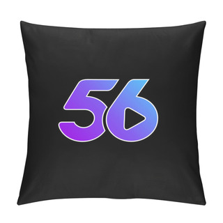 Personality  56 Social Logo Blue Gradient Vector Icon Pillow Covers