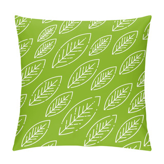 Personality  Green Leaves Seamless Pattern. Template For Wallpapers, Site Background, Print Design, Cards, Menu Design, Invitation. Summer And Autumn Theme. Vector Illustration. Pillow Covers