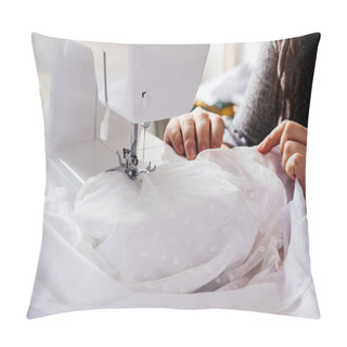 Personality  Wedding Dressmaker Altering White Vintage Wedding Dress Pillow Covers