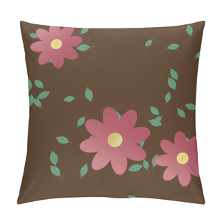 Personality  Beautiful Floral Seamless Background With Flowers And Leaves, Vector Illustration Pillow Covers