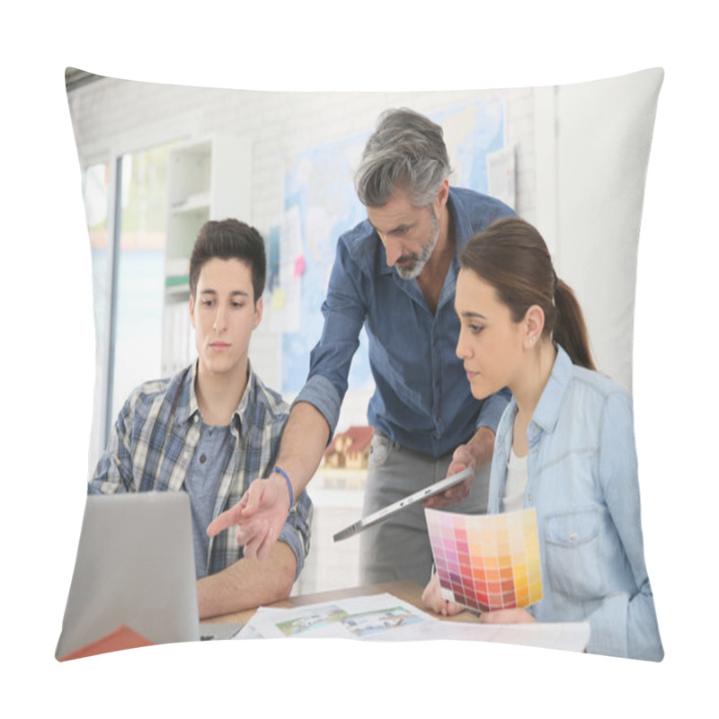 Personality  Teacher With Students In School Pillow Covers