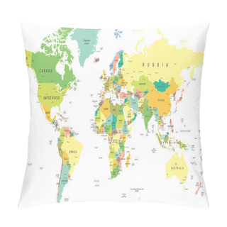 Personality  World Map - Illustration. Pillow Covers