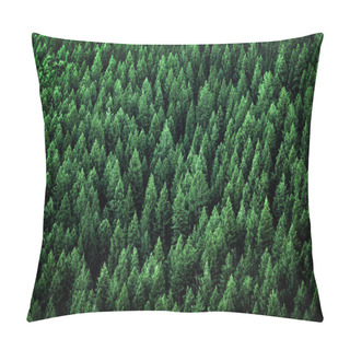 Personality  Forest Of Pine Trees In Wilderness Mountains Pillow Covers